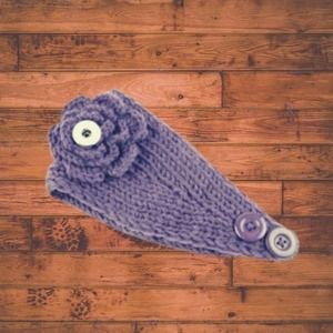 Purple Snap Button Headband